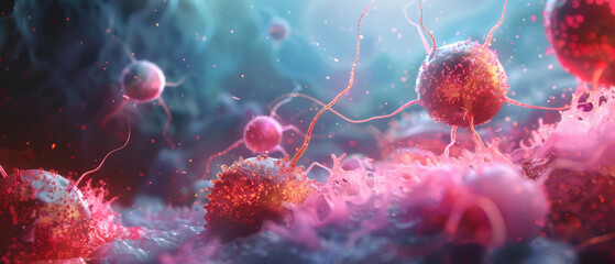 Lively depiction of natural killer cells in action