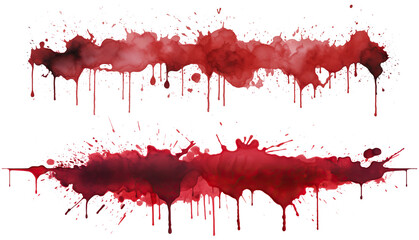 Set of blood stains cut out - obrazy, fototapety, plakaty