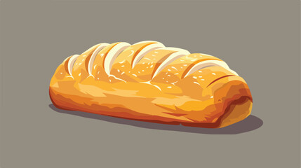 Flat design bread loaf icon vector illustration flat