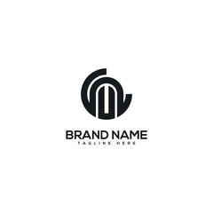 Obraz premium Alphabet monogram letter CN NC logo design template, Initial vector symbol.