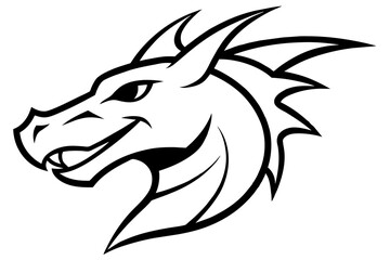 Dragon head tattoo vector illustration