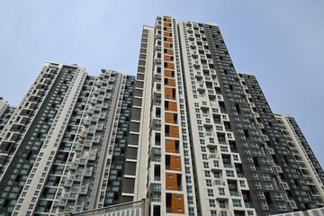 Fototapeta na wymiar Apartment in the new town of Incheon, South Korea