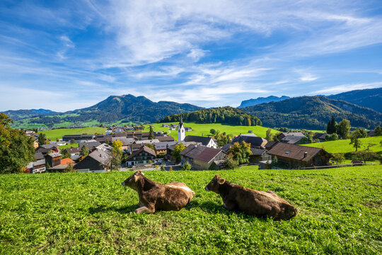 Village of Schwarzenberg in the Bregenzerwald, State of Vorarlberg, Austria