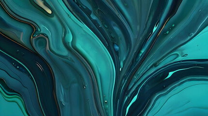 Tranquil Tides: Blue and Green Watercolor Abstract Background