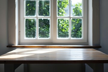 blank window table product background