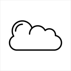 Cloud icon vector. Line sky symbol. Trendy flat weather outline ui sign design. Thin linear graphic pictogram for web site, mobile application. Logo illustration. Eps10.