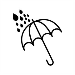 Hard Rain icon in trendy flat style isolated on white background. Hard Rain icon page symbol for your web site design Hard Rain icon logo, app, UI. Heavy Rain icon Vector Illustration, EPS10.