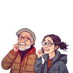 couple talking on the phone