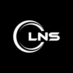 LNS letter logo design in illustration. Vector logo, calligraphy designs for logo, Poster, Invitation, etc.