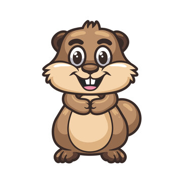 Cute hamster isolated on a white background. Vector illustration