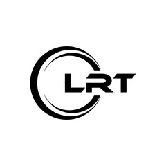 LRT letter logo design in illustration. Vector logo, calligraphy designs for logo, Poster, Invitation, etc.