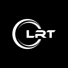 LRT letter logo design in illustration. Vector logo, calligraphy designs for logo, Poster, Invitation, etc.