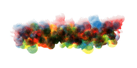 vector watercolor abstract multicolor paint brush, aquarelle element