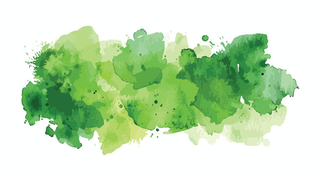 Hand drawn green watercolor abstract paint texture.