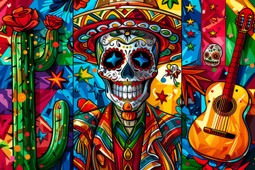 pazzle mexican sugar skull holiday