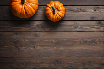 Pumpkins are placed on the table