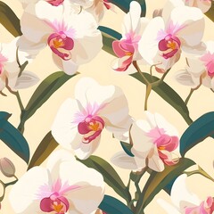Fototapeta premium Exotic Orchid Blossom A Vibrant Display of Natures Masterpiece