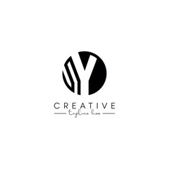 Creative unique letter Y initial based stylish symbolic logo design.