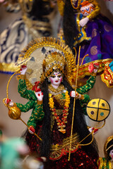 Handmade puppet, Handicraft work of handmade colorful goddess durga souvenir or doll made with jute...