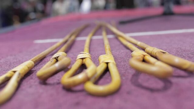 rattan whips used to execute violators of Islamic law