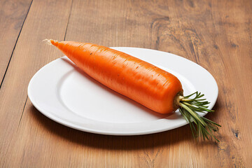 Carrots are placed on the plate