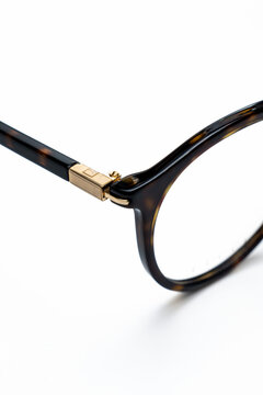 recommend clip art: beautiful glasses with thin frames on a white background