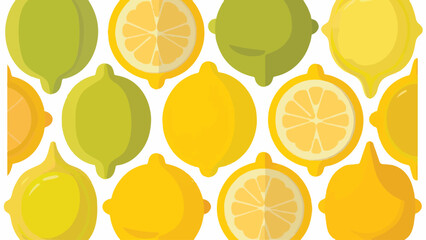 Flat Design Vector Illustration of Lemon