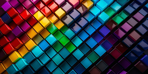 Abstract color cube background.

