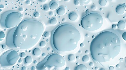 Abstract image of blue liquid with various sized bubbles