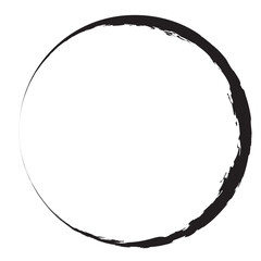 Paintbrush, paint stroke circle element.  Vector illustration, EPS 10