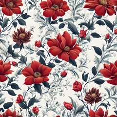 Fotobehang Seamless Floral Pattern, Seamless Colorful Floral Background  © Designer Gallery