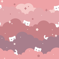 Cute pink sky pattern
