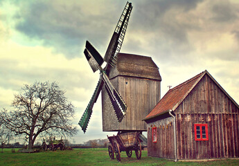 Windmile in Saxony, Germany