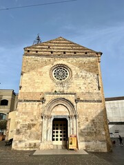 Front church. Duomo di Vasto. Abruzzo. Italia.