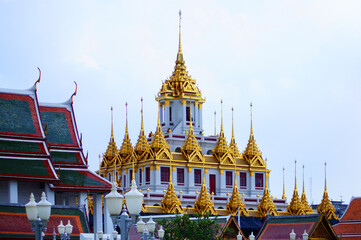 Temple roof in Bangkok city