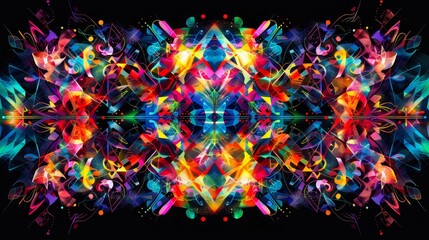 Vibrant Geometric Abstract with Colorful Triangular Facets - Dynamic Design Background - obrazy, fototapety, plakaty