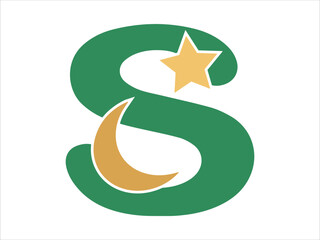 Islamic Alphabet Letter S Illustration