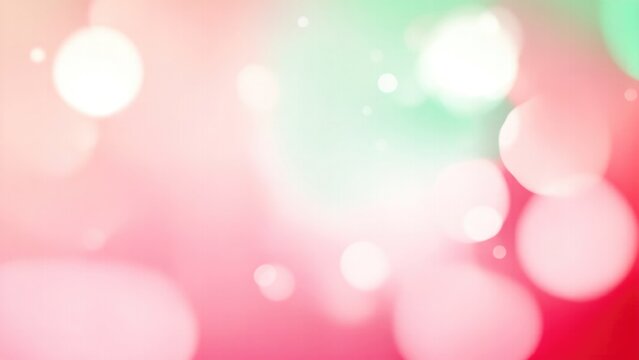Blurred Red mint green, peach orange and white silver colors bokeh background