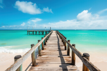 Fototapeta premium Wooden pier on the beach