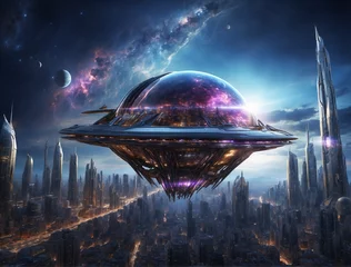 Rideaux tamisants UFO ufo in space
