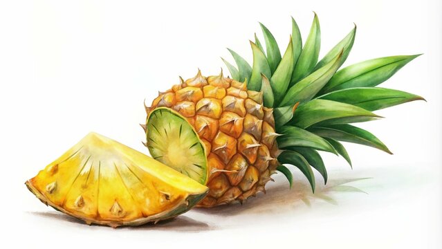 pineapple on white background