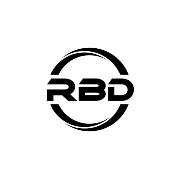 RBD letter logo design in illustration. Vector logo, calligraphy designs for logo, Poster, Invitation, etc.