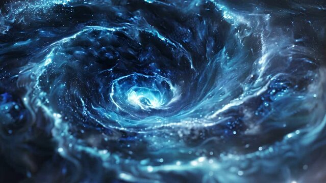Blue vortex whirlwind, a realistic and dynamic illustration.