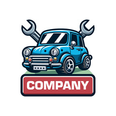 Car Repair Shop Vector Illustration Logo , Modern Automotive Garage Logo