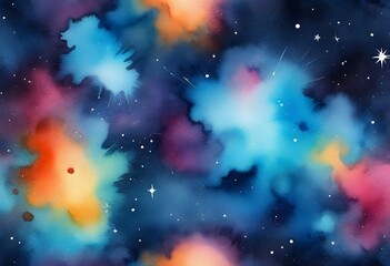 watercolor painting A cosmicinspired artwork featu (4)