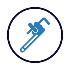 wrench, tools, adjustable wrench icon
