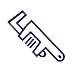 wrench, tools, adjustable wrench icon