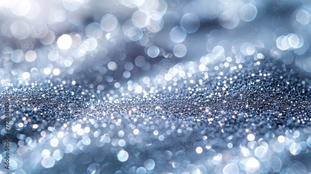 Aufkleber a defocused background with white and silver abstract bokeh lights