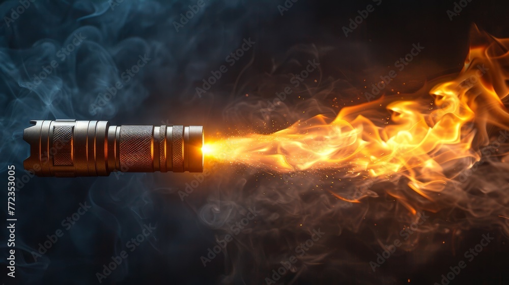 Poster hundreds of flashlights and flares on a transparent background. white flashlights, flares, and camer