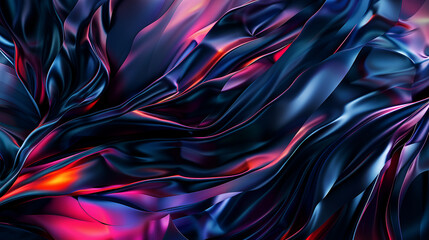 Vibrant liquid colors with a glowing neon aesthetic ,Abstract background with iridescent waves blue, purple, and green.The colors are metallic and shiny
